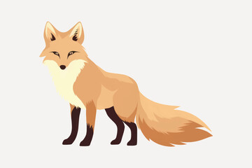 Obraz premium Elegant fox illustration vector art