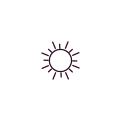 big sun shining outline icon. Linear vector from astronomy concept. Thin line big sun shining icon isolated on white background
