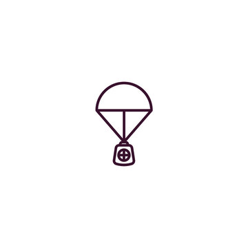 recommend clip art: capsule parachute outline icon. Linear vector from astronomy concept. Thin line capsule parachute icon isolated on white background