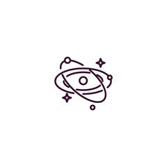 galaxy outline icon. Linear vector from astronomy concept. Thin line galaxy icon isolated on white background