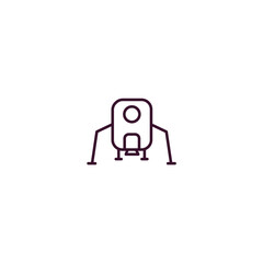 lander outline icon. Linear vector from astronomy concept. Thin line lander icon isolated on white background