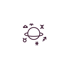 astrology outline icon. Linear vector from astronomy concept. Thin line astrology icon isolated on white background