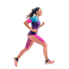Fototapeta premium Woman running transparent png