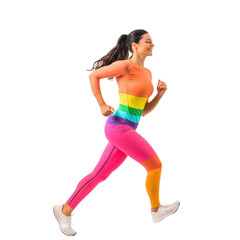 Fototapeta premium Woman running transparent png