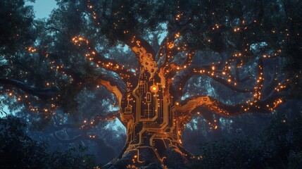 Glowing Tree of Technology