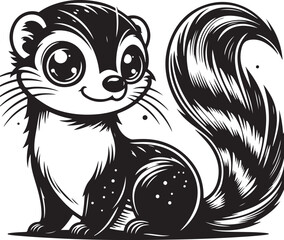 Obraz premium mongoose vector design clipart flat style artwork