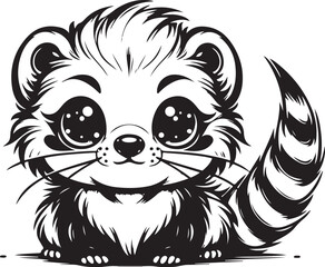 Obraz premium mongoose vector design clipart flat style artwork