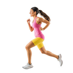 Woman running transparent png