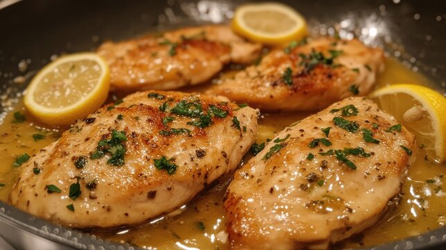 Chicken piccata, chicken saut in a lemon-butter sauce