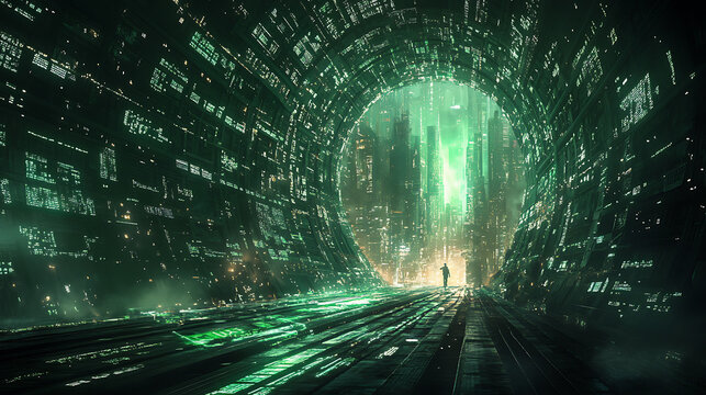 Cyber equation abstract background