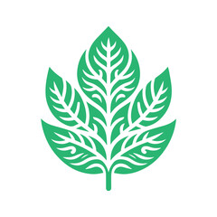 Leaf Icon Silhouette Vector Illustration, Green Leaf Vector Icon, Leaf Icon Plant Symbol And Images With White Background