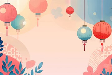 Obraz premium Mid-Autumn Festival Celebration background