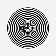 Fototapeta premium Hypnotic black and white spiral