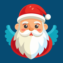 Graphic Santa Claus face white background Christmas Festival