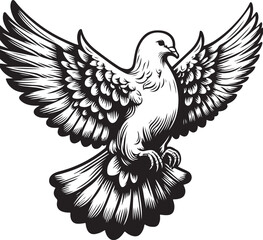 Obraz premium pigeon vector design clipart flat style artwork