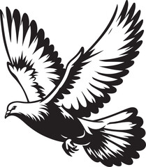 Obraz premium pigeon vector design clipart flat style artwork