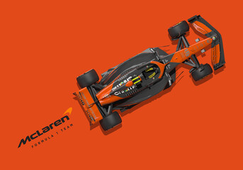 Obraz premium mclaren f1 car mcl38 2024 formula one season