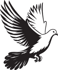 Obraz premium pigeon vector design clipart flat style artwork