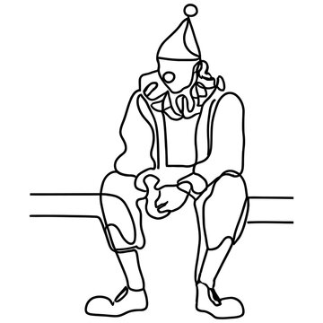 recommend clip art: sad clown