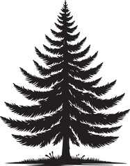 Obraz premium pine tree vector design clipart flat style artwork