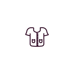 cleaner uniform outline icon. Linear vector from cleaning concept. Thin line cleaner uniform icon isolated on white background