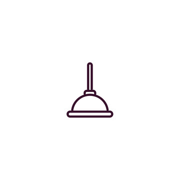 recommend clip art: plunger outline icon. Linear vector from cleaning concept. Thin line plunger icon isolated on white background