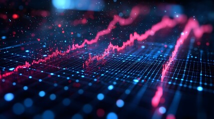 Obraz premium Financial and investment growth graph analysis in the market, financial business plan, income, sales and strategy, financial growth graph of the exchange market.