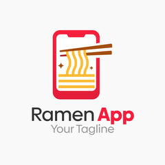 Ramen App Logo Design Template. Good for Business, Agency, Community and Organization