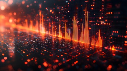 Obraz premium Financial and investment growth graph analysis in the market, financial business plan, income, sales and strategy, financial growth graph of the exchange market.