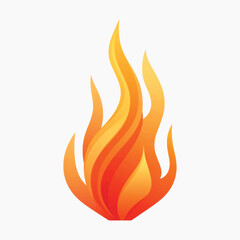 Stylized orange and yellow flame