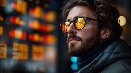 Businessman analyzes stock trading graph, financial data, investment funds in the stock market and digital assets.