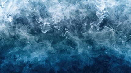 Fototapeta premium Wallpaper of navy blue blending into sky blue with soft white smoke swirls
