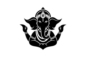 Shree Ganesha Vector Art work for Hindu wedding cards, Text Translation - Shree Ganeshay Namah