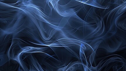 Obraz premium Sapphire to steel blue background with gray smoke spirals mysterious and soothing