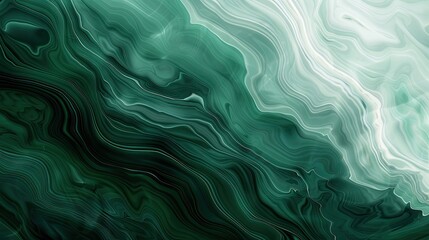 Obraz premium Emerald green to jade wallpaper with white smoke streams giving a fresh calming effect