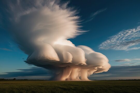 Illuminous Billowing Clouds: A Surreal Exploration of Wind Dynamics and Ambient Gaseous Volumes