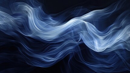 Obraz premium Black to sapphire blue gradient with delicate silver smoky accents on backdrop