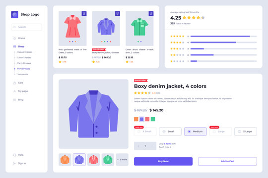 Shopping mall platform website homepage UI design