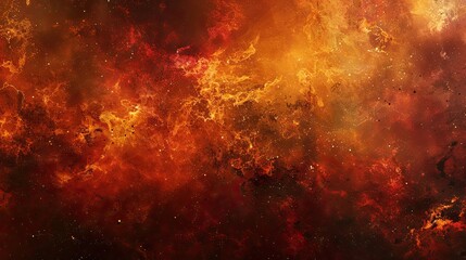 Fototapeta premium Serene background of warm glowing embers in amber and red on a smoky backdrop