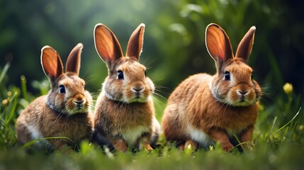 Fototapeta premium rabbit in the grass