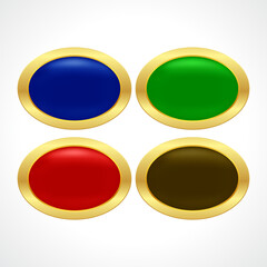 Set collection gradients button set on white background.