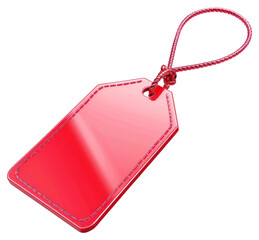 Fototapeta premium PNG Shiny red blank price tag