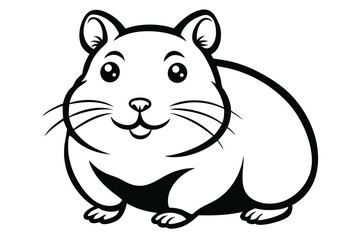 Solid color Hamster animal vector design