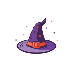 Halloween Witch Hat vector illustration
