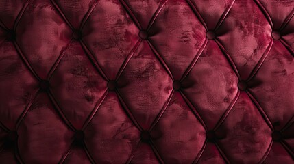 Plush quilted wall backdrop in deep burgundy with soft highlights and shadows