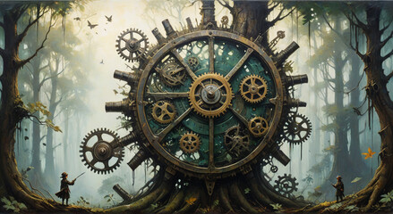 Obraz premium old clock in the church of st nicholas