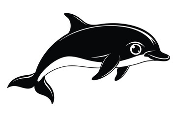 Solid color Harbor Porpoise animal vector design