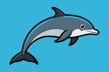 Solid color Harbor Porpoise animal vector design