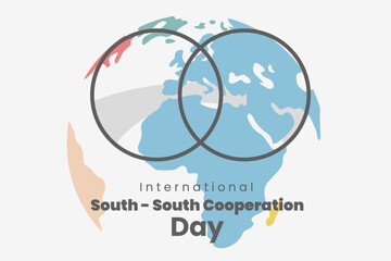 International south south cooperation day poster illustration