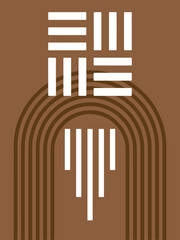 abstract art and geometric shape poster editable